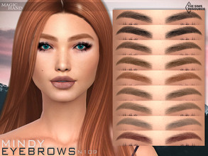 Sims 4 — Mindy Eyebrows N109 by MagicHand — Straight eyebrows in 13 colors - HQ compatible. Preview - CAS thumbnail