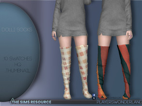 Sims 4 — Dolli Socks by PlayersWonderland — These pretty 3D socks are your new addition to a cold fall or even winter.