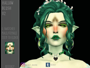 Sims 4 — Hallow Blush V2 by Reevaly — 4 Swatches. Teen to Elder. Male and Female. Works with all Skins and Overlays. Base