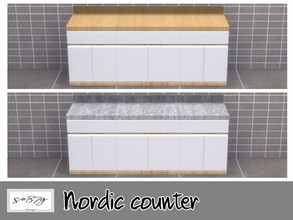 Sims 4 — Nordic counter by so87g — 2 colors, cost 140$ you can find it in surfaces - counter. Base game compatible. NEW