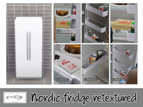 Sims 4 — Nordic fridge by so87g — cost 1000$ you can find it in appliances - refrigerator. Base game compatible. New