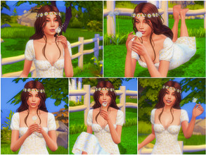 Sims 4 — Dandelion Pose Pack by KatVerseCC — Make a wish! :) Poses with a cuttle little dandelion. I hope you enjoy! - 5