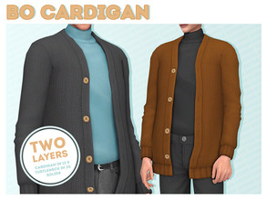 Sims 4 — Bo Cardigan (top) [Patreon] by Solistair — Male top for autumn and winter days when one layer is not enough! A