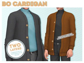 Sims 4 — Bo Cardigan (set) [Patreon] by Solistair — Male top for autumn and winter days when one layer is not enough! A