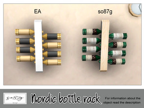 Sims 4 — Nordic bottle rack by so87g — 2 colors, cost 500$ you can find it in decor - sculpture (wall). NEW features of