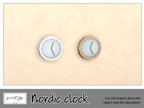 Sims 4 — Nordic clock by so87g — 2 colors, cost 100$ you can find it in electronics - clock. Base game compatible. NEW
