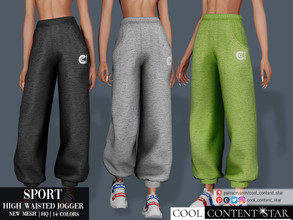 Sims 4 — High Waisted Jogger (patreon) by sims2fanbg — .:High Waisted Jogger:. Dress in 14 different colors and new mesh.