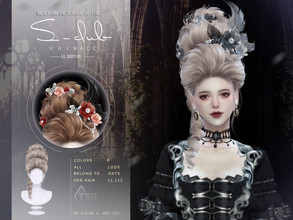 Sims 4 — Modern Victorian Hair flower accessories(Orlando) by S-Club — Hair flower accessories,Modern Victorian Gothic, 6