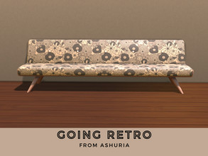 Sims 4 — Going Retro -set by Ashuria — Sofa & Armchair set with 4 swatches of one pattern. Please do not reupload or