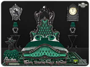 Sims 4 — Modern victorian gothic  Afrodita bedroom by jomsims — Modern victorian gothic Afrodita bedroom Very worked