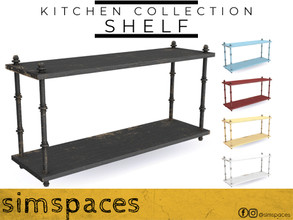 Sims 4 — Kitchen Collection - shelf by simspaces — Part of the Kitchen Collection set: these shelves can go on your