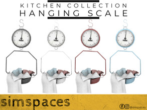 Sims 4 — Kitchen Collection - hanging scale by simspaces — Part of the Kitchen Collection set: it's a scale AND a towel