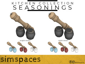 Sims 4 — Kitchen Collection - seasonings by simspaces — Part of the Kitchen Collection set: watching your salt intake?