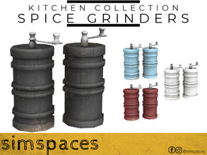 Sims 4 — Kitchen Collection - spice grinders by simspaces — Part of the Kitchen Collection set: no whole spices for you.