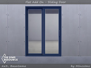 Sims 4 — Flat Sliding Door 2x3 by Mincsims — for short wall 8 swathces