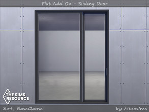 Sims 4 — Flat Sliding Door 3x4 by Mincsims — for medium wall 8 swathces