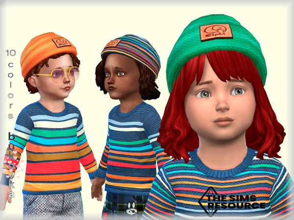 Sims 4 — Hat Strips by bukovka — Hat for babies of both sexes. Installed autonomously, suitable for the base game. New