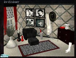 Sims 2 — Reflex Prague Hall Black by Eisbaerbonzo — I\'m a bit addicted to Reflexionistin\'s Prague set and also like to