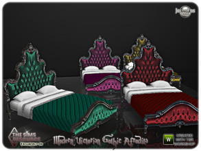 Sims 4 — Modern victorian gothic Afrodita bed by jomsims — Modern victorian gothic Afrodita bed