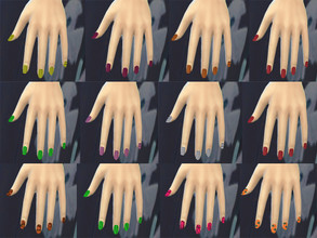 Sims 4 — Joyous Halloweenie Set-Mid Size Fingernails by FreeganCreations — Boo! Did I scare you? This item has 18