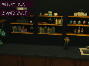 Sims 4 — Witchy Shelf 2 by siomisvault — A rustic wall shelf pure wood on your walls! Thanks for the support and love