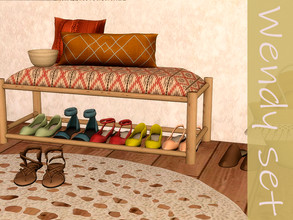 Sims 4 — Wendy Decorative Shoes Set by Ylka — This is a set of decorative shoes to add comfort to your home. The set