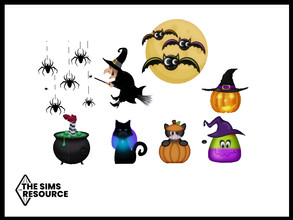 Sims 4 — Sooky Kooky Halloween Decals 2 by seimar8 — Maxis Match spooky fun Halloween decals for a kids party Base Game