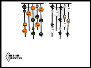 Sims 4 — Spooky Kooky Halloween Wall Hanging by seimar8 — Maxis match spooky fun Halloween wall hangings for a kids party