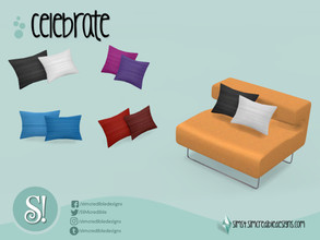 Sims 4 — Celebrate Cushions by SIMcredible! — by SIMcredibledesigns.com available at TSR 4 colors variations