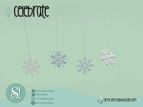 Sims 4 — Celebrate hanging Snow Small by SIMcredible! — by SIMcredibledesigns.com available at TSR 4 variations