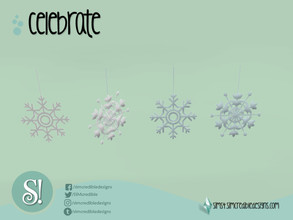 Sims 4 — Celebrate hanging Snow by SIMcredible! — by SIMcredibledesigns.com available at TSR 4 variations
