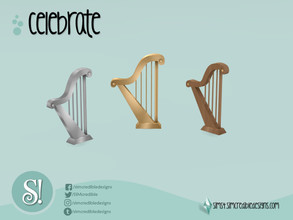 Sims 4 — Celebrate harp by SIMcredible! — by SIMcredibledesigns.com available at TSR 3 colors variations