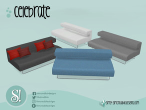 Sims 4 — Celebrate Loveseat by SIMcredible! — by SIMcredibledesigns.com available at TSR 7 colors variations