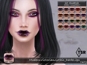 Sims 4 — ModernVictorianGothic_DarkLips by tatygagg — New lips for your sims. - Female, Male - Human, Alien - Teen to