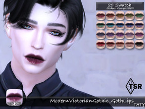 Sims 4 — ModernVictorianGothic_GothLips by tatygagg — New lips for your sims. - Female, Male - Human, Alien - Teen to