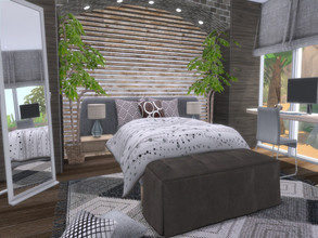 Sims 4 — Zarah Bedroom by Suzz86 — Zarah is a fully furnished and decorated bedroom. Size: 6x6 Value: $ 17,700 Short