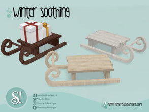 Sims 4 — Winter Soothing Sledge by SIMcredible! — by SIMcredibledesigns.com available at TSR 3 colors variations