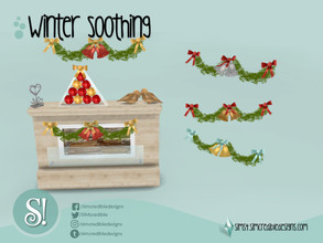 Sims 4 — Winter Soothing garland by SIMcredible! — by SIMcredibledesigns.com available at TSR 4 colors variations