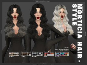 Sims 4 — Morticia Hairstyle by Leah_Lillith — Morticia Hairstyle All LODs Smooth bones Custom CAS thumbnail Works with