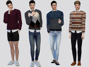 Sims 4 — Nevison Casual Shirt by McLayneSims — TSR EXCLUSIVE Standalone item 12 Swatches MESH by Me NO RECOLORING Please