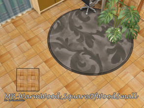 Sims 4 — MB-WarmWood_SquareOfWoodSmall by matomibotaki — MB-WarmWood_SquareOfWoodSmall, small wooden floor. Part of the