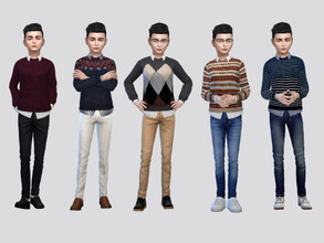 Sims 4 — Nevison Casual Shirt Boys by McLayneSims — TSR EXCLUSIVE Standalone item 8 Swatches MESH by Me NO RECOLORING
