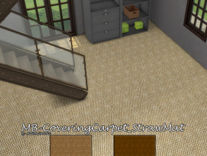 Sims 4 — Covering Carpet - Straw Mat by matomibotaki — MB-CoveringCarpet_StrawMat, Straw mats carpeting in 3 natural