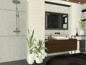 Sims 4 — Leighton Bathroom by Suzz86 — Leighton is a fully furnished and decorated bathroom. Size: 4x6 Value: $ 6,300