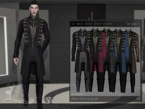 Sims 4 — Modern Victorian Gothic_ Male gothic outfit Vesperi by DanSimsFantasy — This outfit consists of a gothic trench