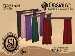 Sims 4 — Modern Victorian Gothic - Obsidian 3x1 Curtain Medium by SIMcredible! — by SIMcredibledesigns.com available at
