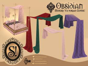 Sims 4 — Modern Victorian Gothic - Obsidian Canopy by SIMcredible! — by SIMcredibledesigns.com available at TSR 5 colors