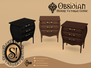 Sims 4 — Modern Victorian Gothic - Obsidian End Table by SIMcredible! — by SIMcredibledesigns.com available at TSR 3
