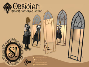 Sims 4 — Modern Victorian Gothic - Obsidian Mirror 2 by SIMcredible! — by SIMcredibledesigns.com available at TSR 3