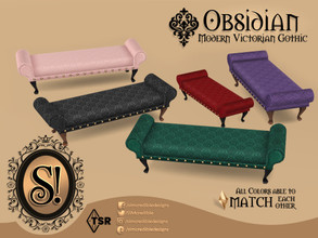 Sims 4 — Modern Victorian Gothic - Obsidian Loveseat by SIMcredible! — by SIMcredibledesigns.com available at TSR 5